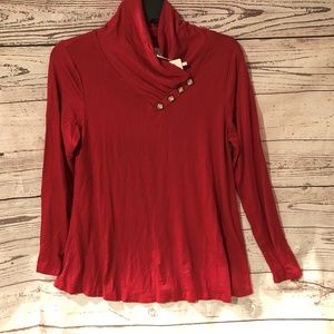 Leo Rosi Women's Michelle Button Tunic - Red